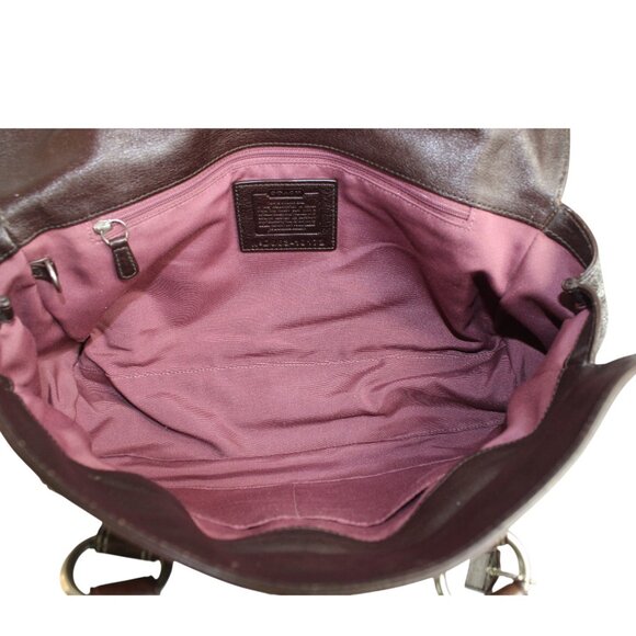 Coach Chelsea Silver Metallic Brown Accent Turn Lock Satchel - Picture 9 of 12